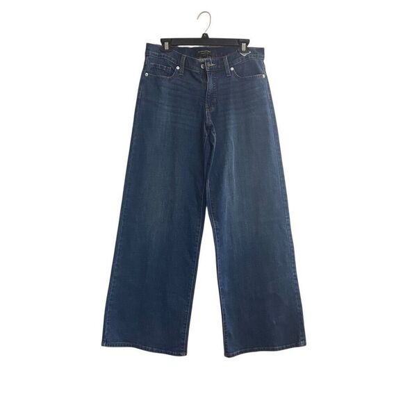 BANANA REPUBLIC Women’s Dark Wash Wide Leg Jeans Size 29/8 Inseam 31 inches - Picture 1 of 12